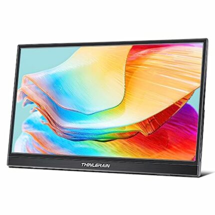 Thinlerain Portable Monitor 15.6 Inch Mobile Monitor 1920x1080 IPS FHD Screen (HDMI, Type-c) USB C Monitor for Laptop, Computer, Phone, PC, Xbox,