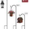 Urban Deco Shepherds Crook Hooks for Garden Lights Adjustable Metal Stake Hangers Garden Heavy Duty Plant Hooks for Garden Lights Weddings Plant