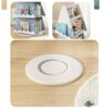 SkiPdr 4 Layer Bookshelf Storage Organizer Rack 360° Rotating Small Corner Narrow Bookshelf for Home Office Living Room Study Kids & Adults