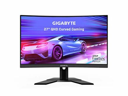 Gigabyte G27QC 27" 165Hz 1440P Curved Gaming Monitor, 2560 x 1440 VA 1500R Display, 1ms (MPRT) Response Time, 92% DCI-P3, HDR Ready, FreeSync Pre