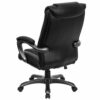 Flash Furniture High Back Leather Executive Swivel Chair with Arms, Metal, Black, 81.28 x 66.04 x 38.1 cm