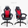 LHMYHJR Computer Chair Home Office Conference Chair Gaming Game Chair Racing Swivel Chair Reclining Lifting Rotating-D