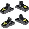 4 Pack Reusable Mouse Traps Mouse Catcher,Snap Mice Traps for Indoors & Outdoor,Rat Trap That Work Rodent Killer Easy to Bait,Mice Kill Mouse Con