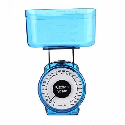 SUPERTOOL Kitchen Scale Compact Mini Mechanical Food Weighing Baking Scale 1Kg Capacity for Home Use - Random Color