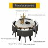 Reception Negotiation Table Dining Table and Chair Set of 4,Simple Reception Round Meetings Office Table Set 90cm, Conference Table Bar Balcony B