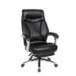 Ygqbgy Office Chair Swivel Ergonomic High-back Executive Desk Chair Adjustable Height, Black, PU