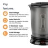 VonShef Travel Kettle 0.5L – Small Electric Kettle with 2 Stackable Cups, Dual Voltage 110-240V & Boil Dry Protection, 650W, Lightweight Kettle w