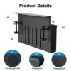 No Drill Under Desk Cable Management Tray, MEEKAKEE [Upgrated] Wire Management, Metal Cable Tray, Wire Organizer Under Desk, Desk Storage Holder