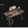 LEIGE Home Desktop Computer Desk Office Desk Bedroom Student Study Desk Writing Desk Without Chair (Color : D, Size : 120cm)