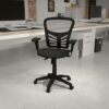 Flash Furniture Mid-Back Transparent Black Mesh Multifunction Executive Swivel Ergonomic Office Chair with Adjustable Arms, Metall, 58.42 x 72.39