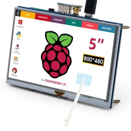 For Raspberry Pi Screen, ELECROW 5-inch Touch Screen Monitor 800x480 TFT LCD Mini Monitor Competible with Raspberry Pi 4 3B+ 3B 2B+ BB Black Bana