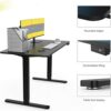 EYHLKM Electric Standing Desk Height Adjustable Desk, 48 X 24 Inches Computer Desk For Workstation Home Office Table Sit Stand Desk