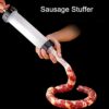 Sausage Stuffer,Hanheld Manual Sausage Maker with 3 Size Filling Nozzles Attachment,Food Grade Meat Stuffing Filler for Household Use(White)