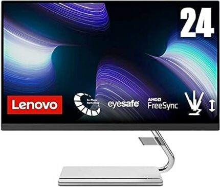 Lenovo Q24i-20 60.45 cm (23.8 Inches, 1920 x 1080, FHD, 75 Hz, WideView, 300 nits, Anti-Glare) Monitor (HDMI, DisplayPort, 4ms Response Time, AMD