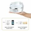 Yunnyp Foldable Electric Kettle, Portable Travel Electric Kettle with 2 Foldable Cup Lightweight Food Grade ABS Camping Collapsible Kettle Water