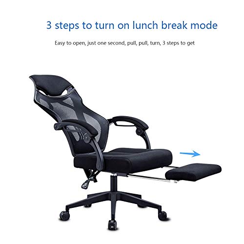 LZQDM High Back Swivel Chair Office Chair Swivel Office Chair Ergonomic Recliner Break Chair High Back Adjustable Height Reclining Armrest Chair