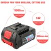 2X Waitley BAT609 18V 5.0Ah Lithium-ion Replacement Battery Compatible with Bosch BAT609 BAT610G BAT618G BAT619 BAT621 BAT620 Cordless Power Tool