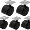 GTYT 5 Pieces Swivel Chair Office Chair Computer Chair Replace Flat Castor WheelsTable Flower Stand Nylon Casters Smooth And Durable 68mmx50mmx36