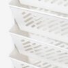 Rosvola Mobile Bookshelf, Stable Structure Plastic Storage Organizer Shelf for Study Mobile Bookshelf with Wheels Movable Bookshelf Cart Book Car