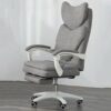 WALNUT High-Back Executive Swivel Office Desk Chair with Ribbed Upholstery - White, Lumbar Support, Modern Style, Certified