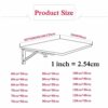 LUNEZY Compact Computer Desk, White, Kitchen Heavy Duty Fold Down Dining Table, Study Writing Table Workstation For Home Office,70cm*40cm/28 * 16