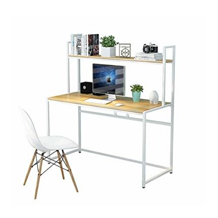 WXJLYZRCXK Bookcases 39 inch Computer Desk with Bookshelf, Modern Writing Study Desk Laptop Table Workstation for Home Office