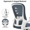 Ergonomic Office Chair, Comfort Swivel Home Office Task Chair, Breathable Mesh Desk Chair, Lumbar Support Computer Chair with Flip-up Arms and Ad