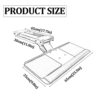 WANGFENG Ergonomics Desk Extender Tray, Punch-Free Clamp on Foldable Keyboard Drawer Tray Table Mount Armrest Shelf for Home Office School Typing
