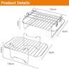 2Pcs Air Fryer Rack for Ninja Dual Zone Air Fryer, 304 Stainless Steel Multi-Layer Rack, Air Fryer Accessories Dehydrator Rack Compatible with Ni