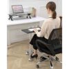 DLOETT Freely Movable Keyboard Tray Laptop Stand Height Adjustable Silent Pulley Movable Table Mouse Pad for Home and Office