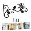 PRETYZOOM 5 Sets Heavy Duty Shelf Bracket Metal Stand Outdoor Hanging planters Flower Pot Hanger Plant Hanging Bracket Wall Flowerpot Hook Plant