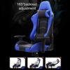 FMXQYH Gaming Chair for Adults, Ergonomic Office Chair with Height Adjustable, Computer Chair PU Leather Material Can Be for Office, Home and Pla