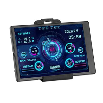 SYH&AQYE 3.5in IPS USB Mini Screen, PC CPU GP RAM HDD Data Monitor PC Sensor Panel LCD Display Temperature Monitor, Computer Temp Monitor for Win