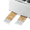 Russell Hobbs 26070 4 Slice Toaster - Contemporary Honeycomb Design with Extra Wide Slots and High Lift Feature, White