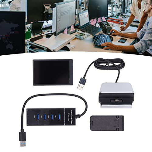 Pilipane Mini Display,Mini Monitor, Mini Screen, Computer Monitor Screen 3.5 Inch USB Black, Stepless Brightness Adjustment, PC Sensor Field Disp