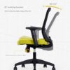 WALNUT Furniture Mid-Back Black Mesh Executive Swivel Ergonomic Office Chair with Back Angle Adjustment (Color : A)