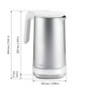 ZWILLING ENFINIGY Pro Kettle with Temperature Setting, Stainless Steel Limescale Filter & Warming Function, 1850 Watt, 1.5 Litres, Silver