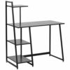 HDDFG Computer Desk With 4 Tier Storage Shelves Bookshelf PC Gaming Study Laptop Corner Table for Home Working Workstation Writing