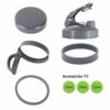 Blender Replacement Parts, 18oz/24oz Cups with Lip Ring, Flip-Top to-Go Lid,Stay Fresh Resealable Lids,Gaskets & Shock Pad Compatible with Nutrib
