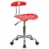 Flash Furniture Office Chair, Chrome, Wine Red, 41.91 x 43.18 x 88.27 cm