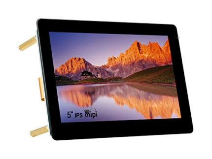 ingcool 5inch IPS Touch Screen Display for Raspberry Pi, DSI Interface, 800×480 Resolution, Capacitive Touch Panel, Supports Raspberry Pi OS/Ubun