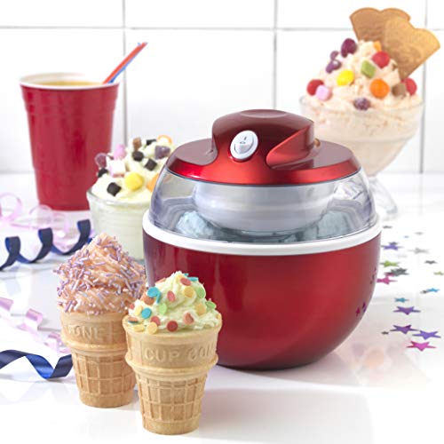 American Originals EK2208AOAR Ice Cream Maker – Frozen Yoghurt, Gelato, Sorbet Machine, 0.6 L Freezing Bowl, Small Countertop Compact Freezer Des