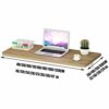 Folding Wall Mounted Workbench Drop Leaf Table, For Small Spaces Desk Office Home Kitchen Solid Wood Dining Table Computer Desk,Black-50 * 50cm/2