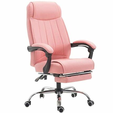 n/a Modern Home Office Chair Vegan Leather Upholstered Executive Conference Stylish Design Adjustable Mid-Back Ergonomic Desk Chair