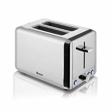 Swan ST14062N 2 Slice Toaster, Polished Stainless Steel, 925 W