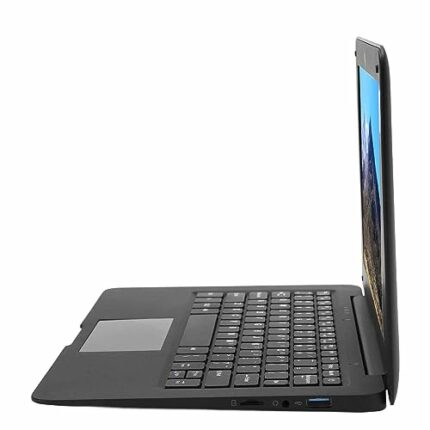 Aeun Office Laptop, 10.1 Inch LCD Display 2.4GHz CPU 64G ROM 1 HD 2 USB Dual Core Student Laptop for Family (UK Plug 6G+64G)