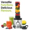 Salter EK5028 4-in-1 Food Processor and Blender, Electric Chopper, Slice, Grind & Shred, 2 Speeds & Pulse, Includes Dishwasher Safe; BPA Free Foo