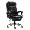 ZCMEB Executive Office Chair with Leather, Swivel Desk Chair for Home and Office, Ergonomic Computer Chair with Adjustable Seat (Color : Black(s)