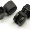 GTYT Furniture Caster Swivel Casters Wheels 4 X Castor Wheel U-Clamp Swivel Castor For Baby Cot Plastic Caster 18mm Black Non-slip