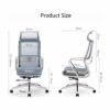 ZXNRTU Relax Comfortably Safe Office Chairs Height Adjustable Ergonomic Office Desk Chair Ventilated Mesh Back, Headrest, Lumbar Support, 360°Rot